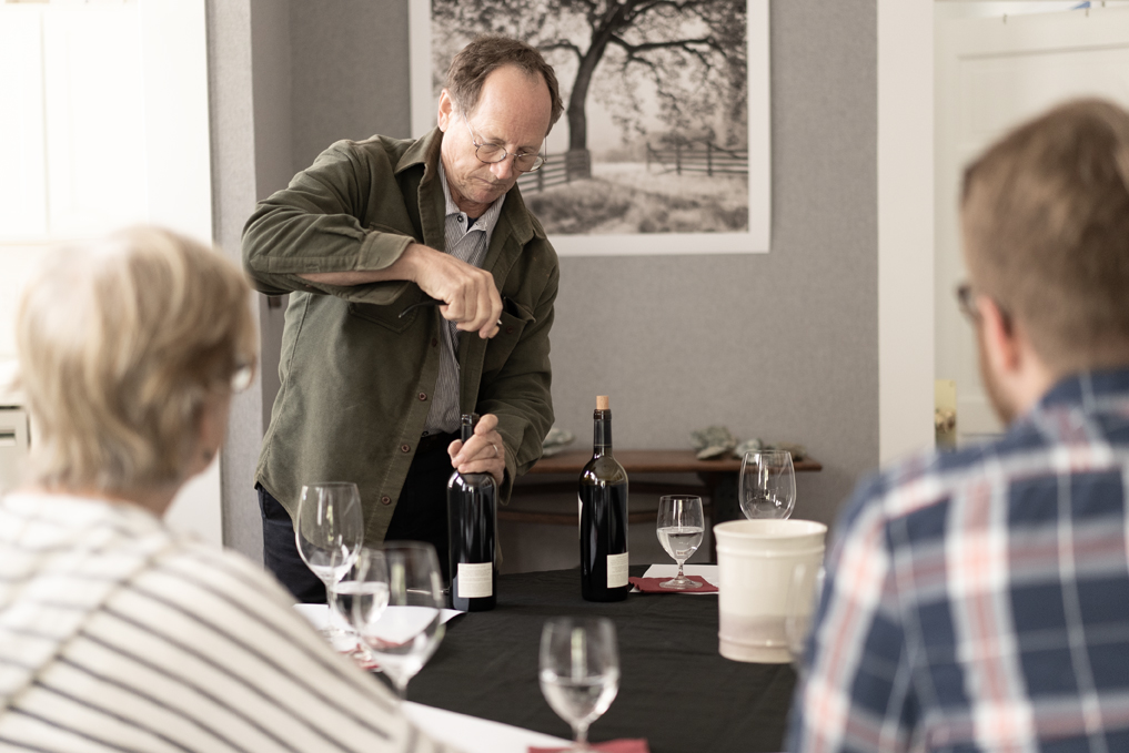 Tasting Cain wines with wine grower Chris Howell