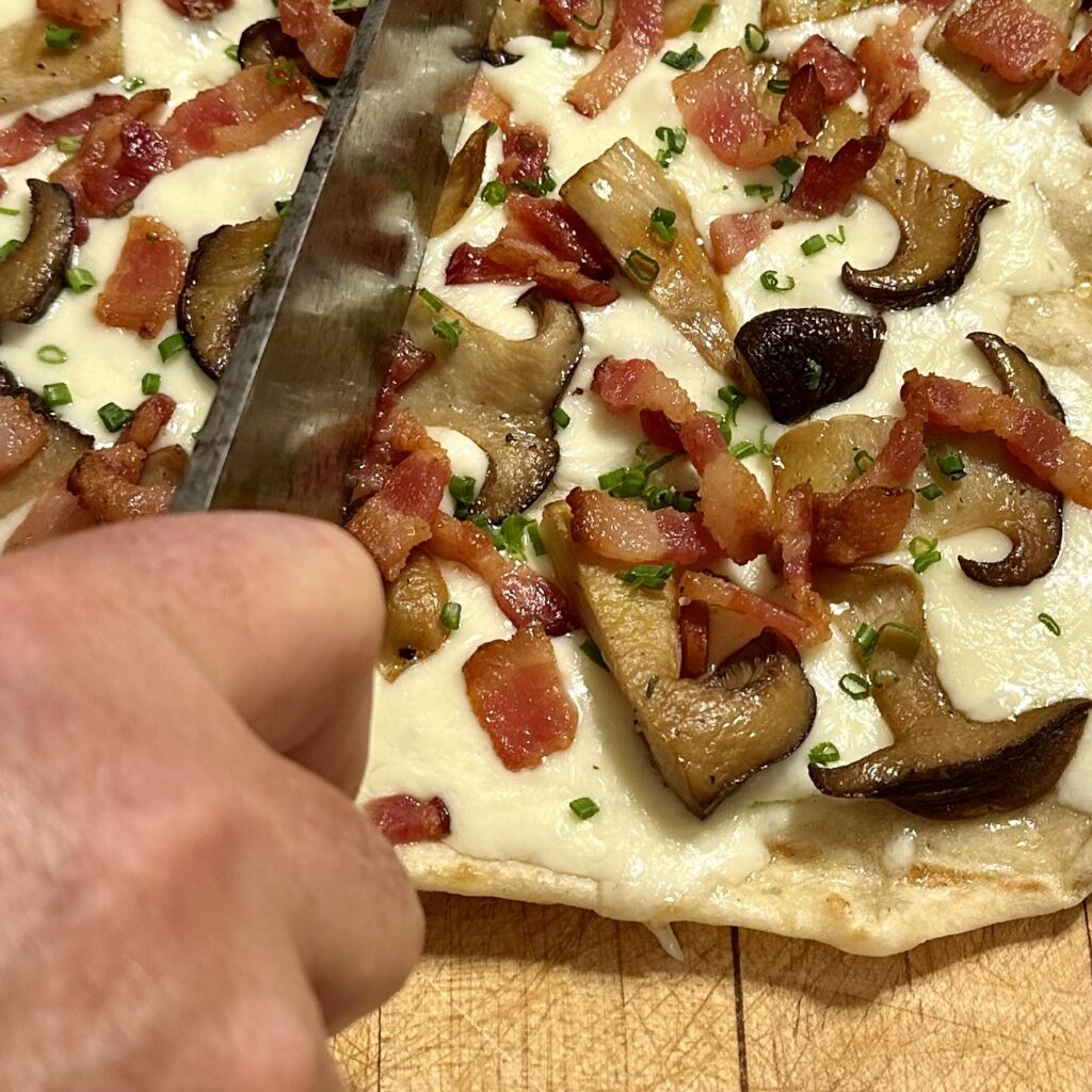 Recipes to Pair with Cain Cuvée: Trumpet Mushroom and Bacon