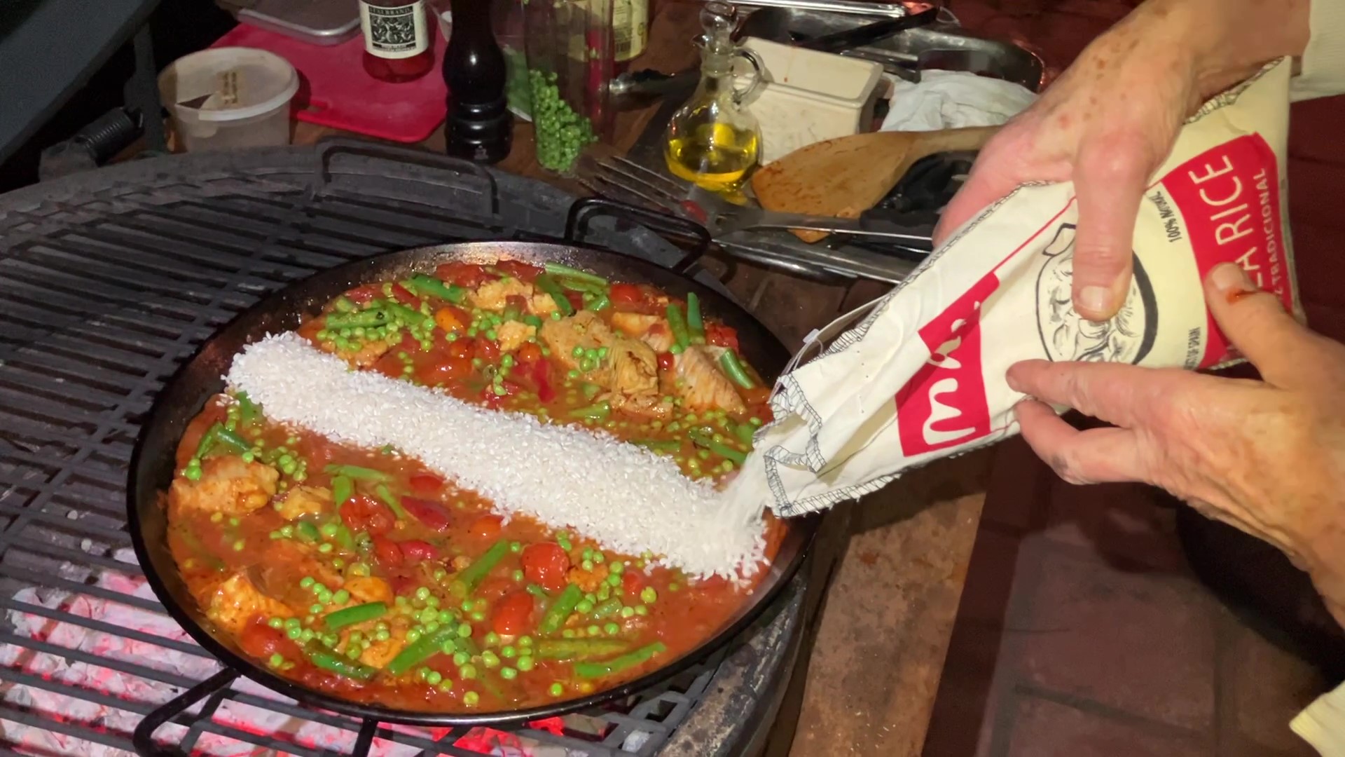Paella Rice Adding Katie's Paella Recipe - Cain Vineyard & Winery