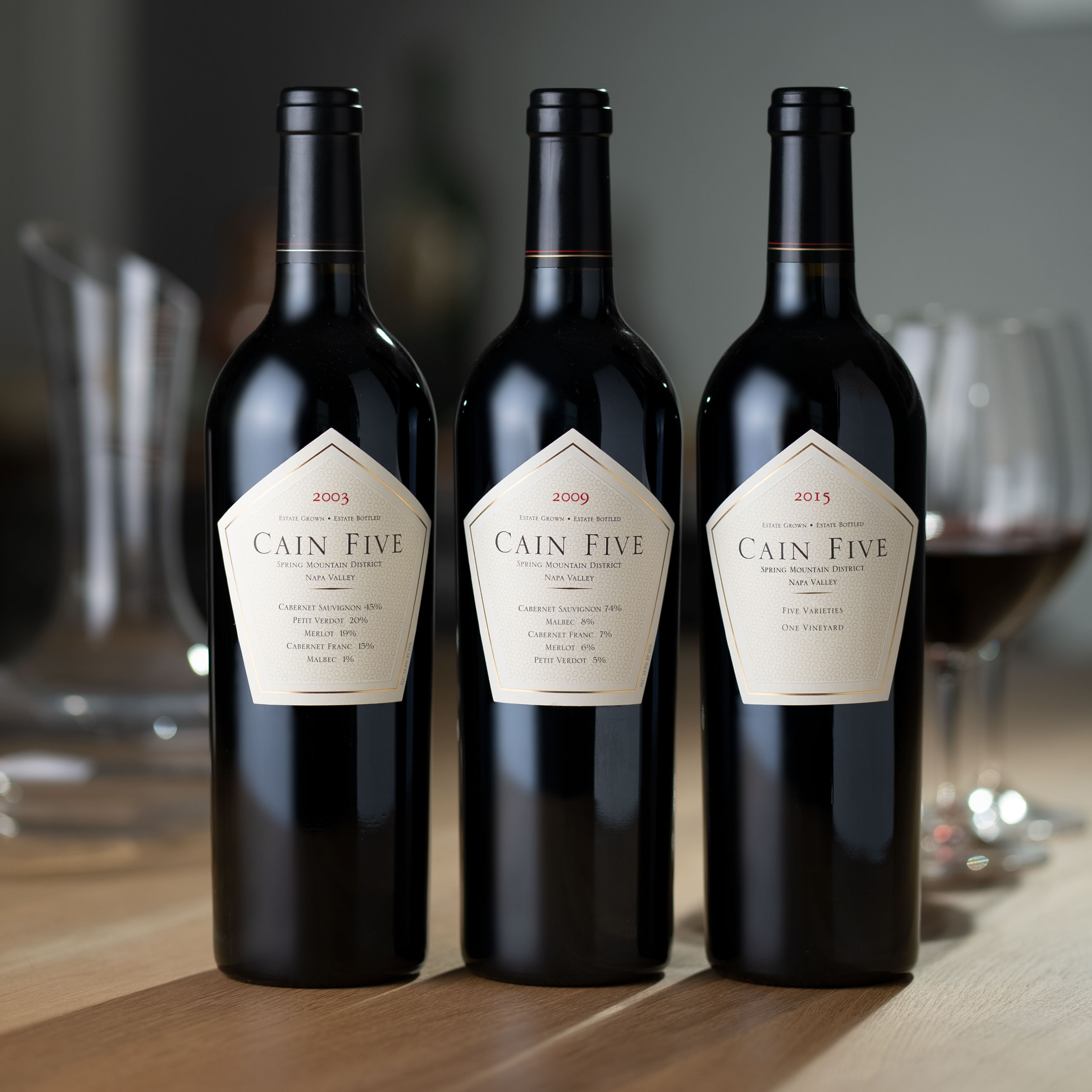 2003, 2009, and 2015 Cain Five
